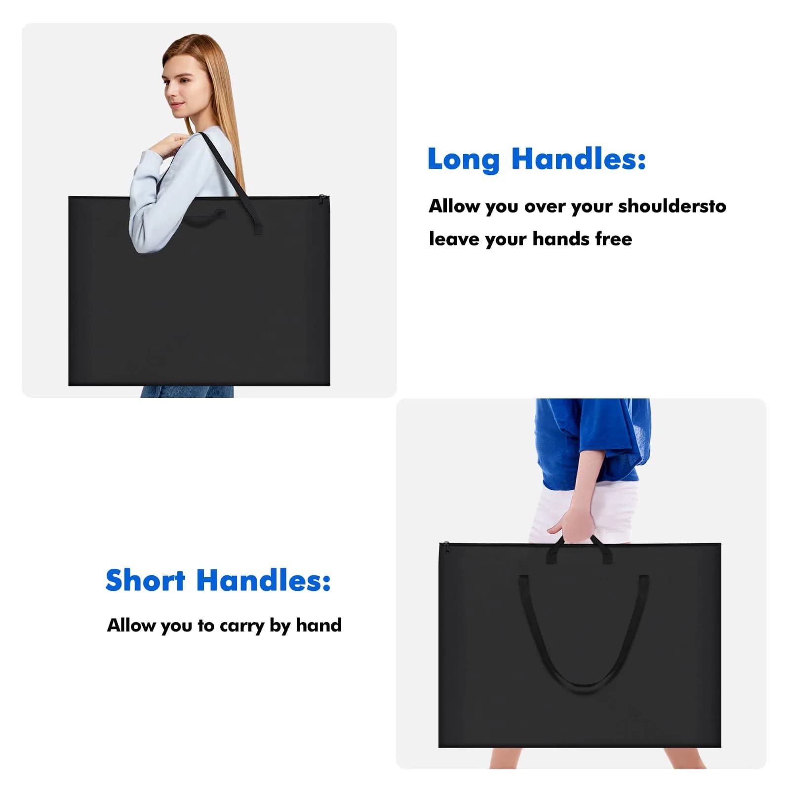 ZKOO Art Portfolio Bag 18 x 24 Inch Black | Lightweight, Waterproof, and Easy to Carry - view 9