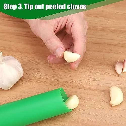 Sinnsally Silicone Garlic Peeler Roller Tube 15cm (5.5 inches) | Easy Quick Garlic Skin Remover thumbnail 4