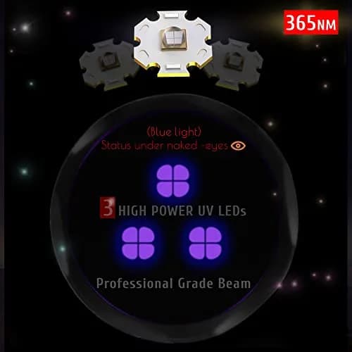 LBJD 365NM UV Black Light Flashlite 8.6'' 11.4'' | High Power UV Blacklight for Pet Urine Detection thumbnail 2