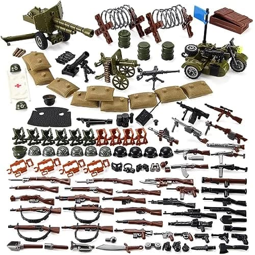 Feleph WW2 Weapons Pack Military US Army Set Gear Piece Kit for Soldier Figures 16.1cm (6.3in) | Compatible with Major Brands thumbnail 1