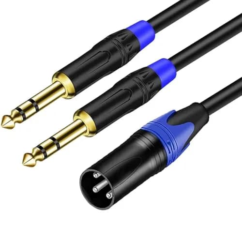 Seefeful 6.35mm Dual TRS to XLR Male Cable 0.3m (11.8 inches) | Balanced Audio Y Splitter for Microphones & Mixers thumbnail 8