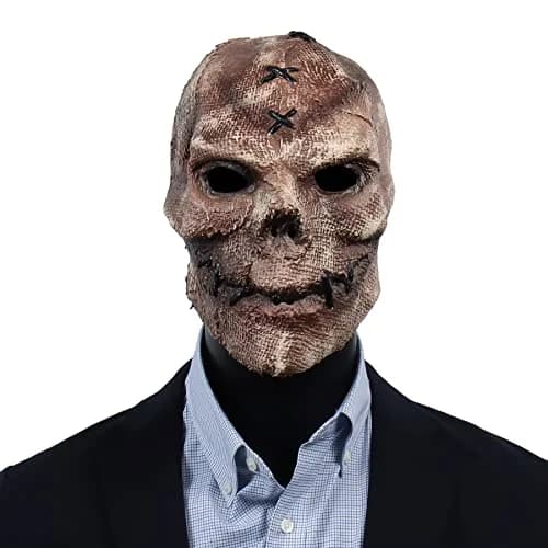 Vmonke Creepy Full Head Skull Mask Halloween Scary Latex Helmet for Cosplay Party Props | Realistic & Comfortable Fit thumbnail 1