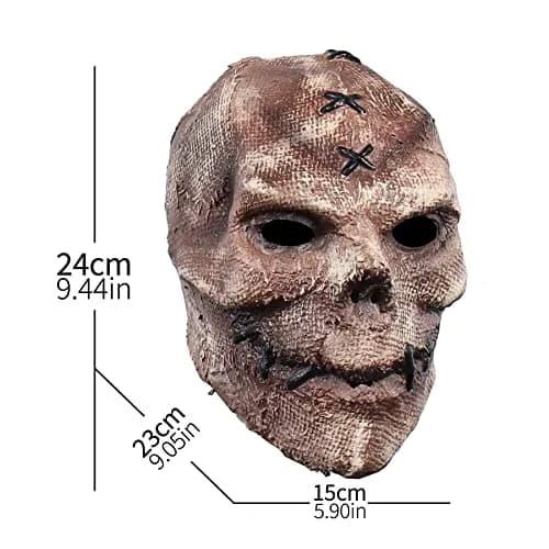 Vmonke Creepy Full Head Skull Mask Halloween Scary Latex Helmet for Cosplay Party Props | Realistic & Comfortable Fit thumbnail 5