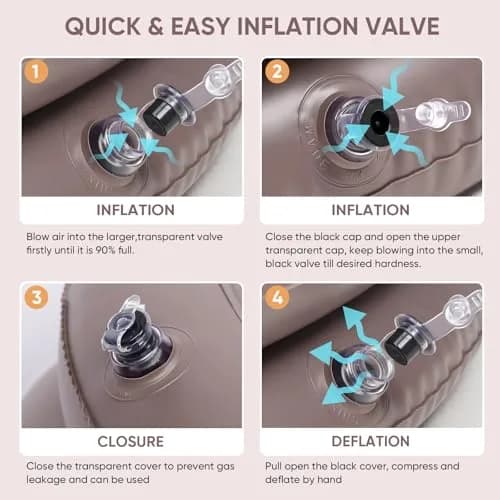 LOKFEHRE Inflatable Shampoo Basin with Pillow for Bedridden 26-inch Outer | 18-inch Inner Basin, Brown thumbnail 8