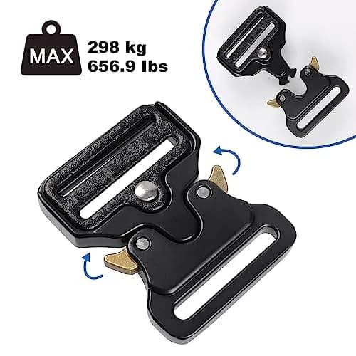 Vigorport Luggage Hook Strap, J Hook for Add A Bag Travel Essential | Heavy Duty Adjustable Nylon Webbing (70-120c) thumbnail 3