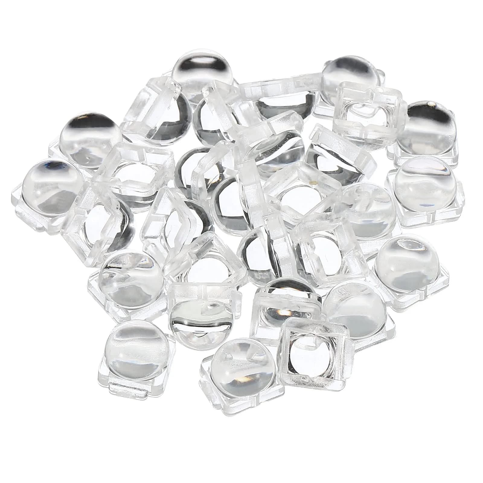 PATIKIL LED Convex Lens 30 Pack | 30 Degree Beam Acrylic Optical Lens for 5050 LED