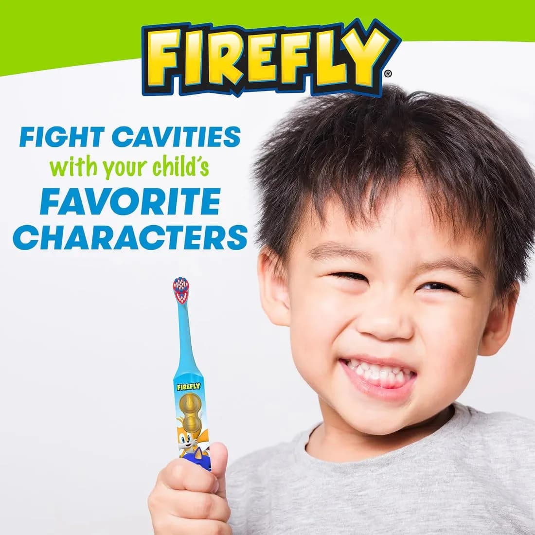 FIREFLY Sonic The Hedgehog Toothbrush 3-Pack | Battery Included, Ages 3+ - view 2