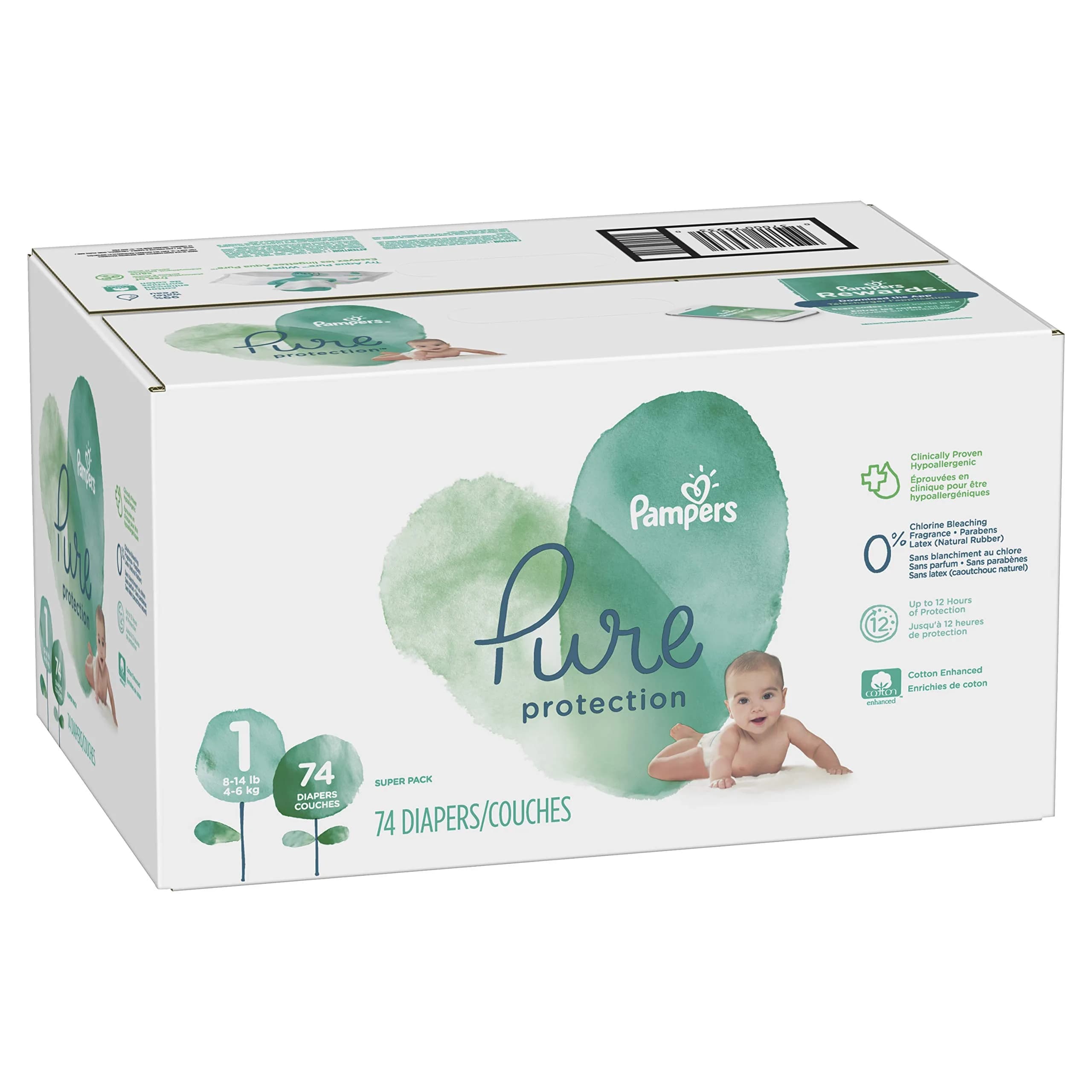Pampers Pure Protection Diapers Newborn Hypoallergenic Premium Disposable Baby Diapers | Plant-Based & Chlorine-Free - view 5