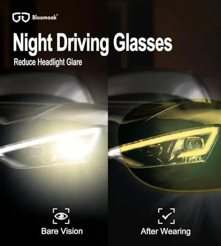 Bloomoak Blue Light Blocking Glasses - Yellow Lens - 58mm Lens Width, 145mm Arm Length | Filters 99% Blue-Green Light for Sleep & Gaming thumbnail 3