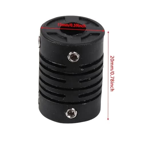 CNBTR 6x6mm Encoder Plastic Elasticity Coupling Motor Coupler 15x21mm (Pack of 5) | Zero Backlash Precision thumbnail 4