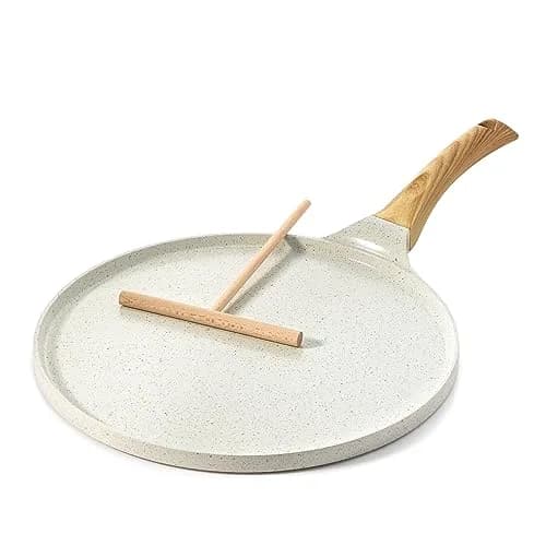 SENSARTE 12 Inch (30.48 cm) Ceramic Nonstick Crepe Pan | Induction Compatible Dosa Tawa thumbnail 1