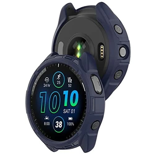 Chofit Black&Blue TPU Case for Garmin Forerunner 965 | Soft Anti-Scratch Bumper Frame Coverage thumbnail 5