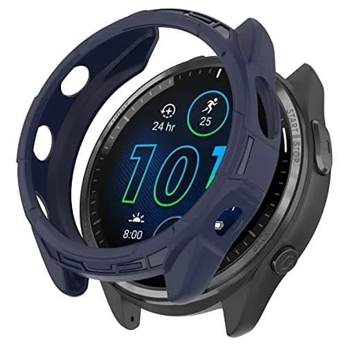 Chofit Black&Blue TPU Case for Garmin Forerunner 965 | Soft Anti-Scratch Bumper Frame Coverage thumbnail 6