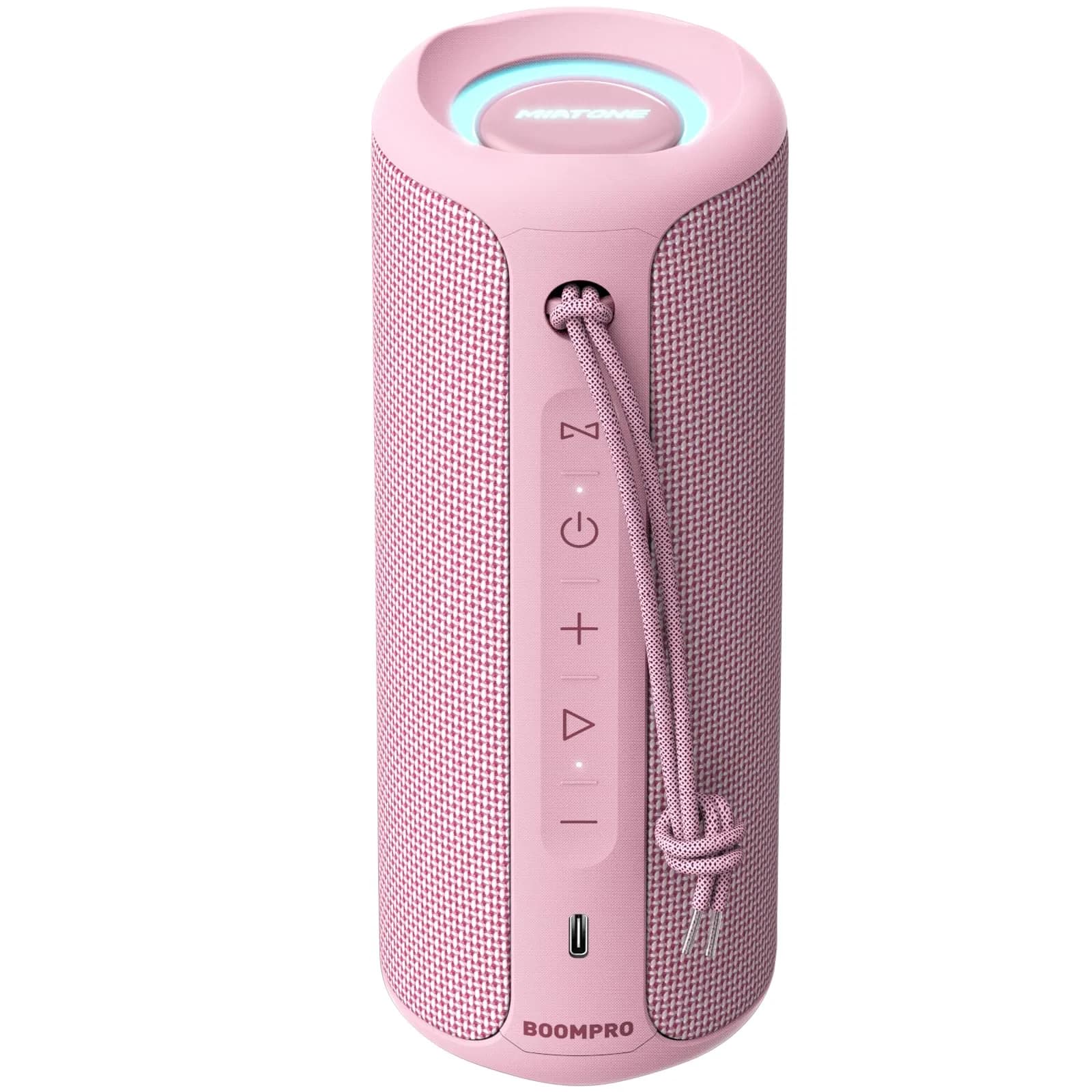 MIATONE BOOMPRO Portable Bluetooth Speaker 36W Stereo Sound, 7.4 inch (19 cm) - Pink