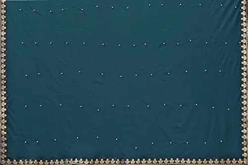 Yashika Lycra Blend Saree Rama with Blouse Piece | 5.2m Saree + 0.8m Blouse thumbnail 5