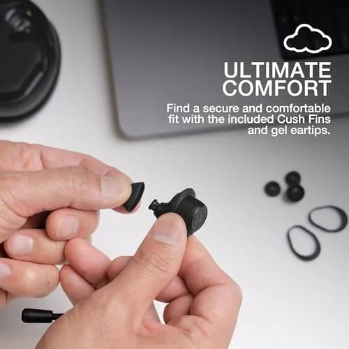 JLab Work Buds True Wireless Earbuds with Detachable Boom Mic, Black, 55+ Hrs Playtime | Bluetooth 5.3 Multipoint thumbnail 8