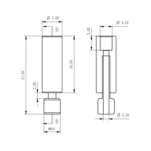 POLISI3D DLC Nano Coated Bimetal Heat Break for Ender 3 V2, 7mm x 27.5mm (0.27in x 1.08in) | Smooth Filament Feeding thumbnail 6