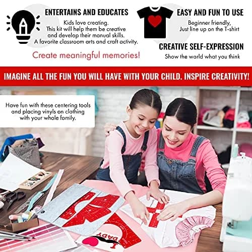 Good Life Ideas T-Shirt Ruler Guide Kit 5 Sizes | Clear PVC Alignment Tool for Heat Press & Vinyl Projects thumbnail 5