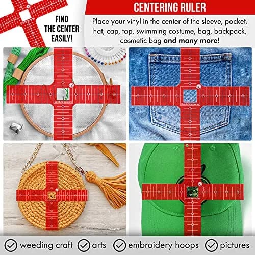 Good Life Ideas T-Shirt Ruler Guide Kit 5 Sizes | Clear PVC Alignment Tool for Heat Press & Vinyl Projects thumbnail 7