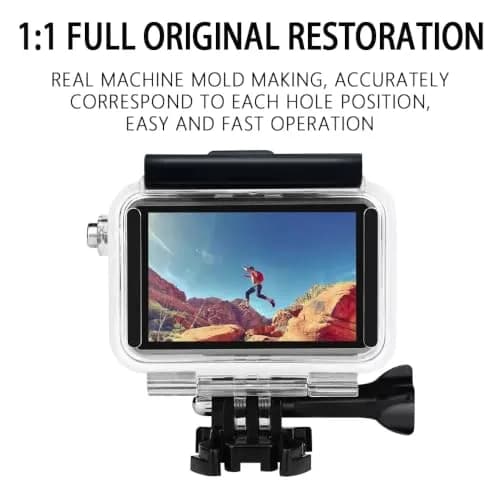 HoneTeek Waterproof Case for DJI Osmo Action 3/4/5 with Anti Fog Inserts | 50M Dive Rated, Crystal Clear Image Quality thumbnail 2