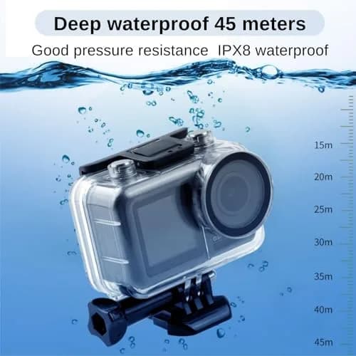HoneTeek Waterproof Case for DJI Osmo Action 3/4/5 with Anti Fog Inserts | 50M Dive Rated, Crystal Clear Image Quality thumbnail 4