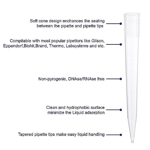 PRECIPETTE 5mL Universal Pipette Tips, 5000µL Capacity, 100 Count | Autoclavable & DNAse/RNAse Free thumbnail 3