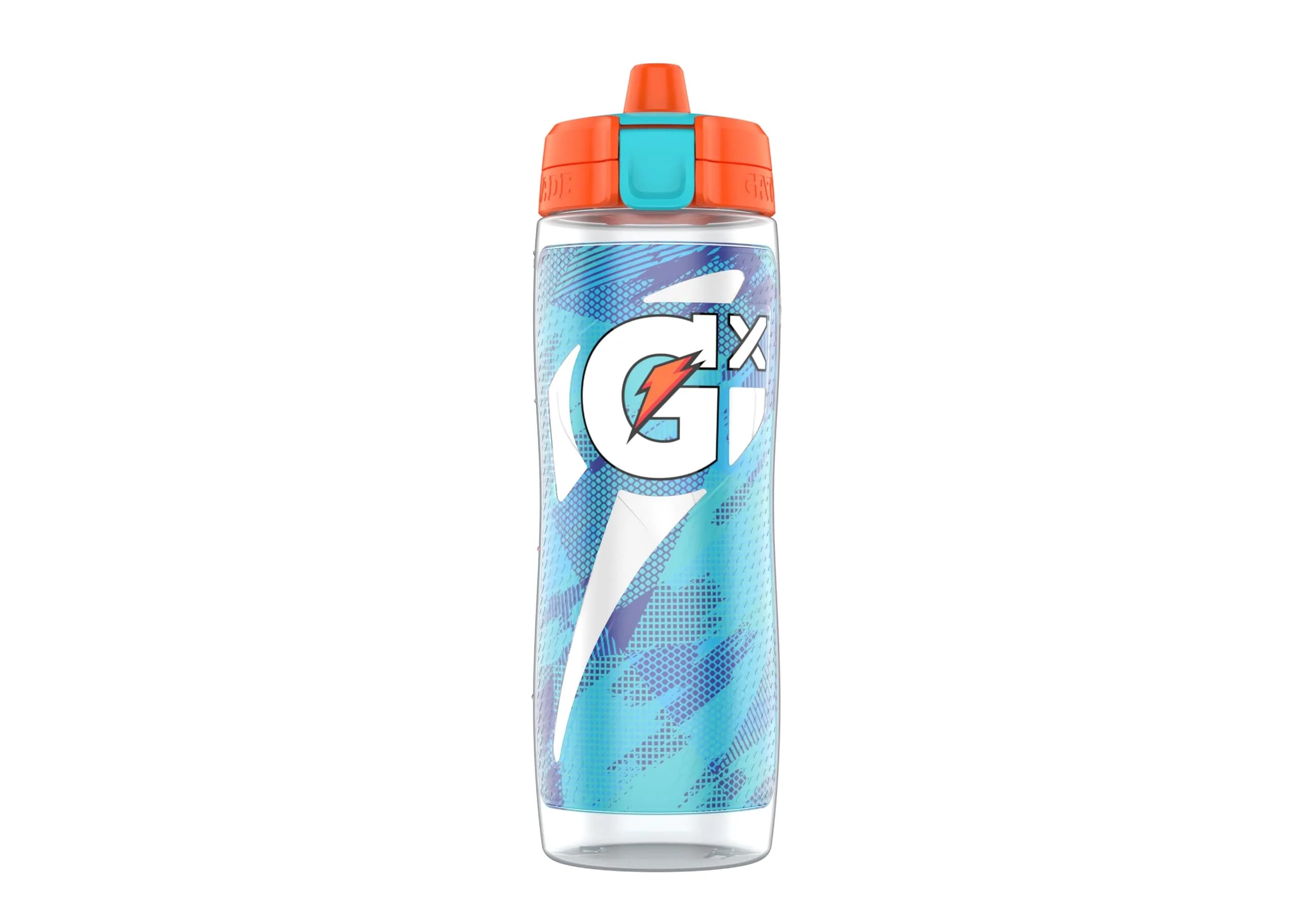 Gatorade Gx Glitched Frost Water Bottle 710ml (24oz) | Customizable Hydration Squeeze Bottle — Glitch Frost