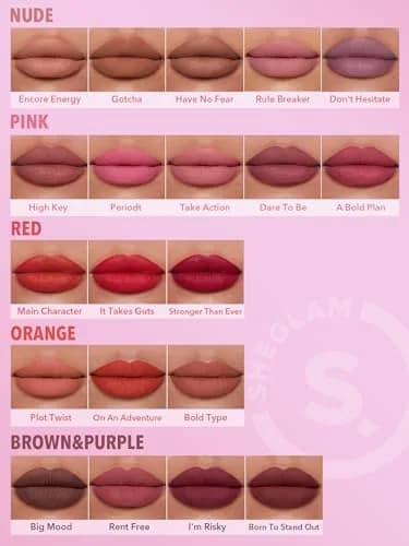 SHEGLAM Dynamatte Boom Waterproof Matte Lipstick - High Key | 0.0952 oz (2.7 g) thumbnail 4