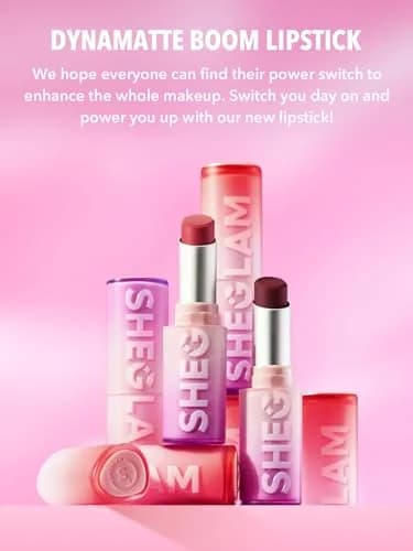 SHEGLAM Dynamatte Boom Waterproof Matte Lipstick - High Key | 0.0952 oz (2.7 g) thumbnail 6