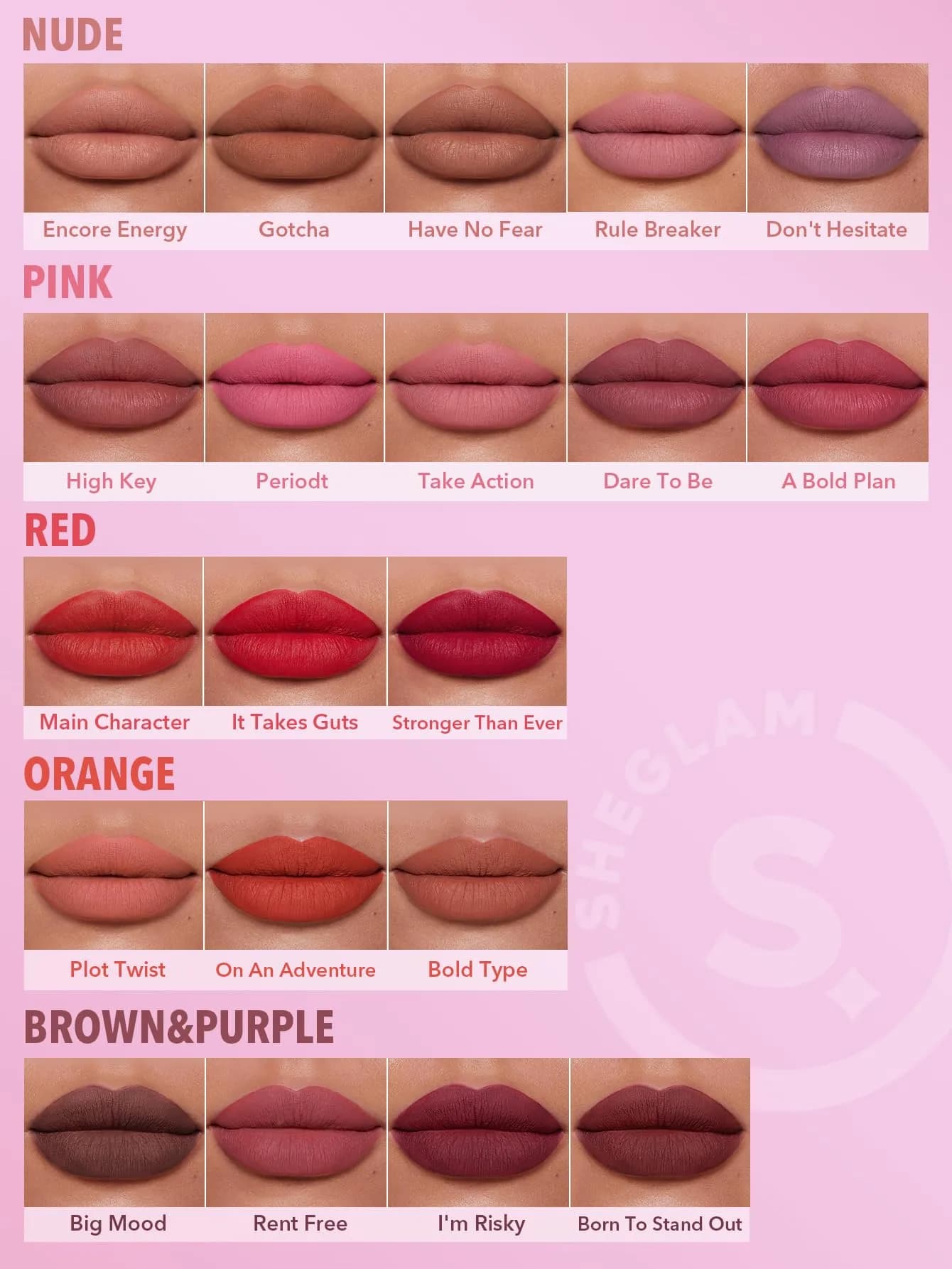 SHEGLAM Dynamatte Boom Waterproof Matte Lipstick - High Key | 0.0952 oz (2.7 g) - view 4