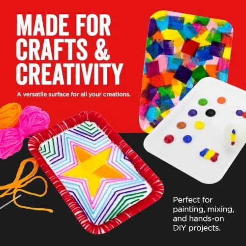 Hygloss Black Foam Trays for Food & Crafts, 9 x 11 Inch | Versatile, Sturdy & Disposable thumbnail 5