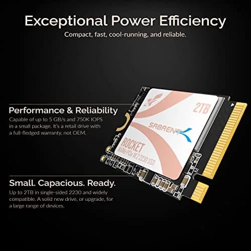 SABRENT Rocket Q4 2230 NVMe SSD 2TB (2TB) | PCIe Gen4 Internal SSD for Gaming Handhelds thumbnail 5