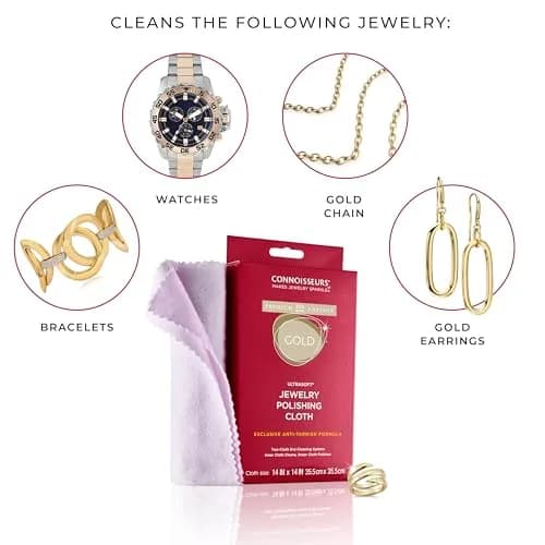 Connoisseurs Fine Jewelry Cleaner Solution 480ml (19.2 Fl Oz) | Ammonia-Free Formula for Gold, Platinum, Diamonds & Gemstones thumbnail 8