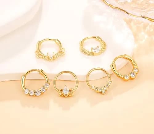 Zankulas Septum Ring 16g Gold Clicker | 12 Styles in One Order thumbnail 4