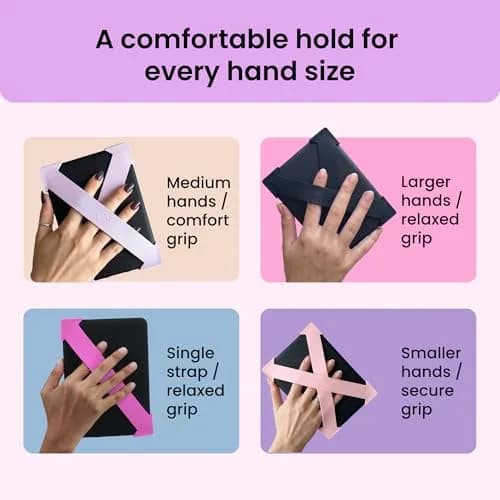 Strapsicle Hand Straps for Kindle Paperwhite & Kobo Aura H2O | Secure, Lightweight Silicone Grip (70-120 chars) thumbnail 4