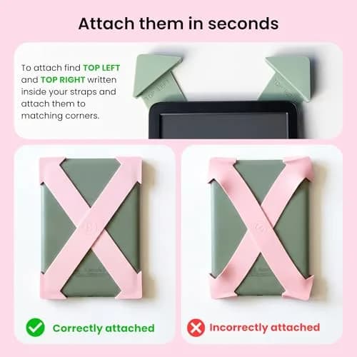 Strapsicle Hand Straps for Kindle Paperwhite & Kobo Aura H2O | Secure, Lightweight Silicone Grip (70-120 chars) thumbnail 7