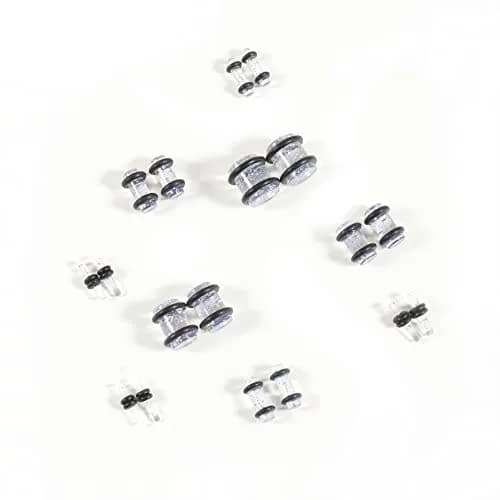 Memsion Ear Stretching Kit 54 Pieces 14G-00G Acrylic Gauges & Tapers | Healthy Ear Expansion thumbnail 3