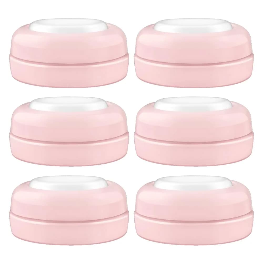 Maymom Screw Lids Aka Travel Caps with Rewritable Sealing Disc 6 Count (Pink) | Compatible with Avent Bottles — Pink