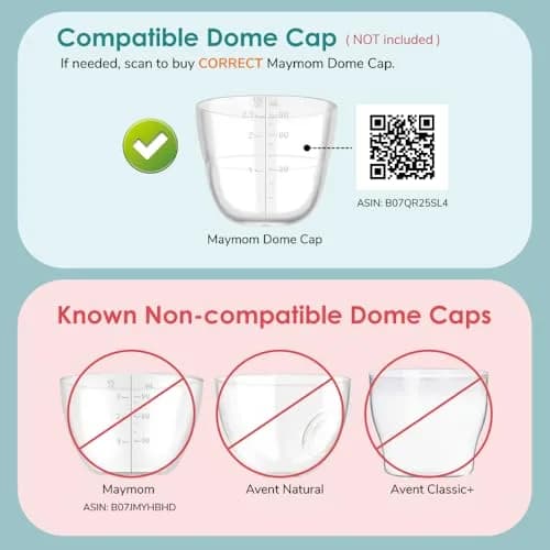 Maymom Screw Lids Aka Travel Caps with Rewritable Sealing Disc 6 Count (Pink) | Compatible with Avent Bottles thumbnail 4