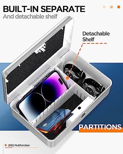 AICase Biometric Fingerprint Storage Box 22.9cm (9 inches) | Quick Access Security Safe thumbnail 4