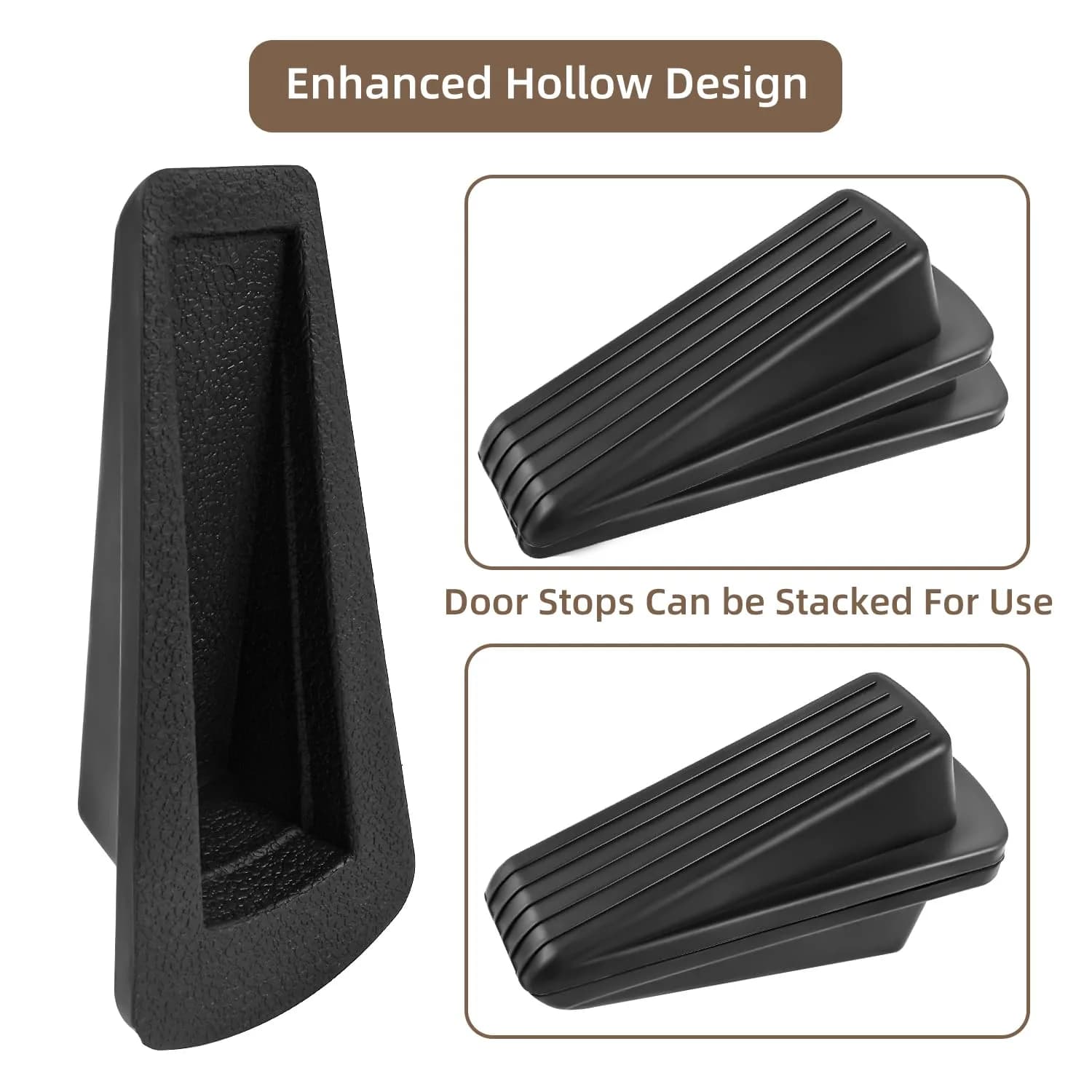 JZWBLILY Black Rubber Door Stoppers for Bottom of Door (4 Pack) | Premium Quality Door Stop - view 4