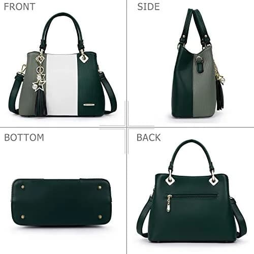 Pomelo Best Women's Top-Handle Satchel Bag 29.2 cm (11.5 in) | Multi-Pocket PU Leather Shoulder Crossbody Bag thumbnail 4