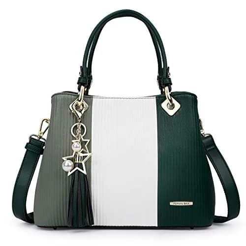 Pomelo Best Women's Top-Handle Satchel Bag 29.2 cm (11.5 in) | Multi-Pocket PU Leather Shoulder Crossbody Bag thumbnail 9