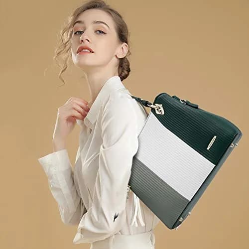 Pomelo Best Women's Top-Handle Satchel Bag 29.2 cm (11.5 in) | Multi-Pocket PU Leather Shoulder Crossbody Bag thumbnail 2
