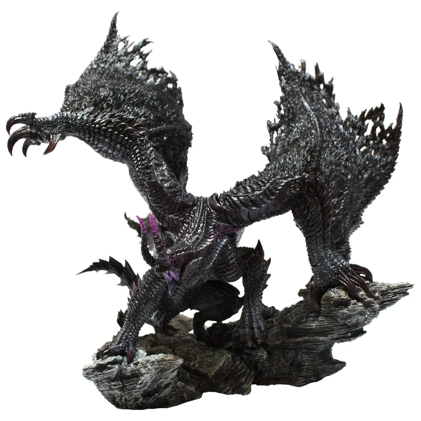 Capcom Monster Hunter Gore Magala Reprint Model 8.1 inch | Collector's Figure with 3D Dragonizing Wings — Black