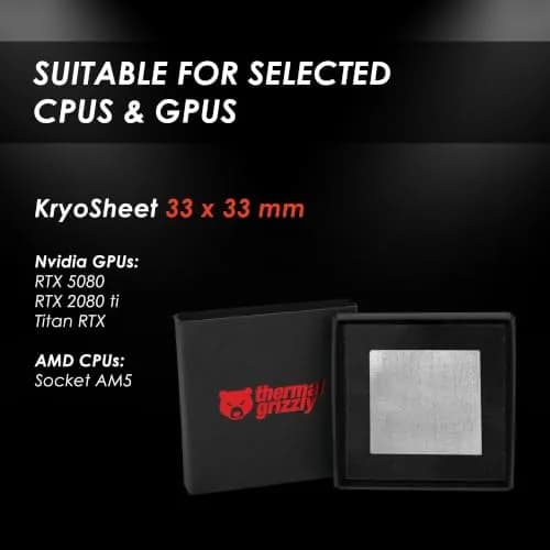 Thermal Grizzly KryoSheet (33x33x0.2mm) – High Thermal Conductivity thumbnail 6