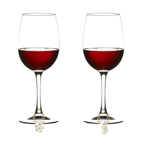 Macepason White Charm Glass Charms & Markers | 30-Piece Set for Wine Glasses thumbnail 3