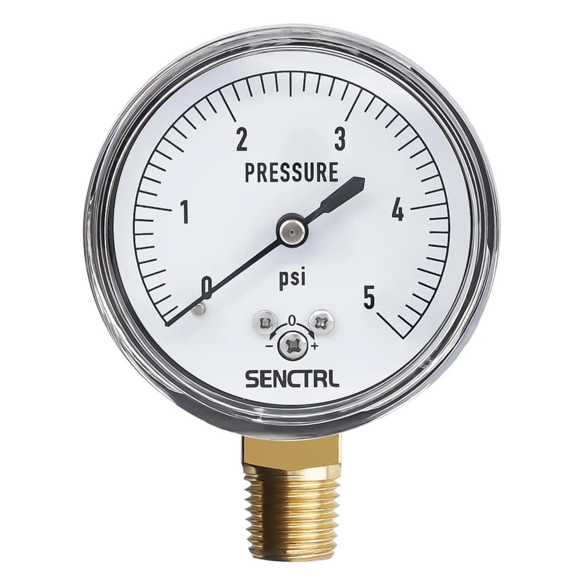 senctrl Pressure Gauge 0-5 psi | Capsule System, Chrome Steel Durability (70-120 chars)