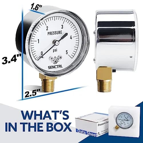 senctrl Pressure Gauge 0-5 psi | Capsule System, Chrome Steel Durability (70-120 chars) thumbnail 5