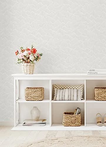 Egypt Sherrod 216-in by 20.5-in Grey Ridge & Valley Peel & Stick Wallpaper | Modern Geometric Design thumbnail 3